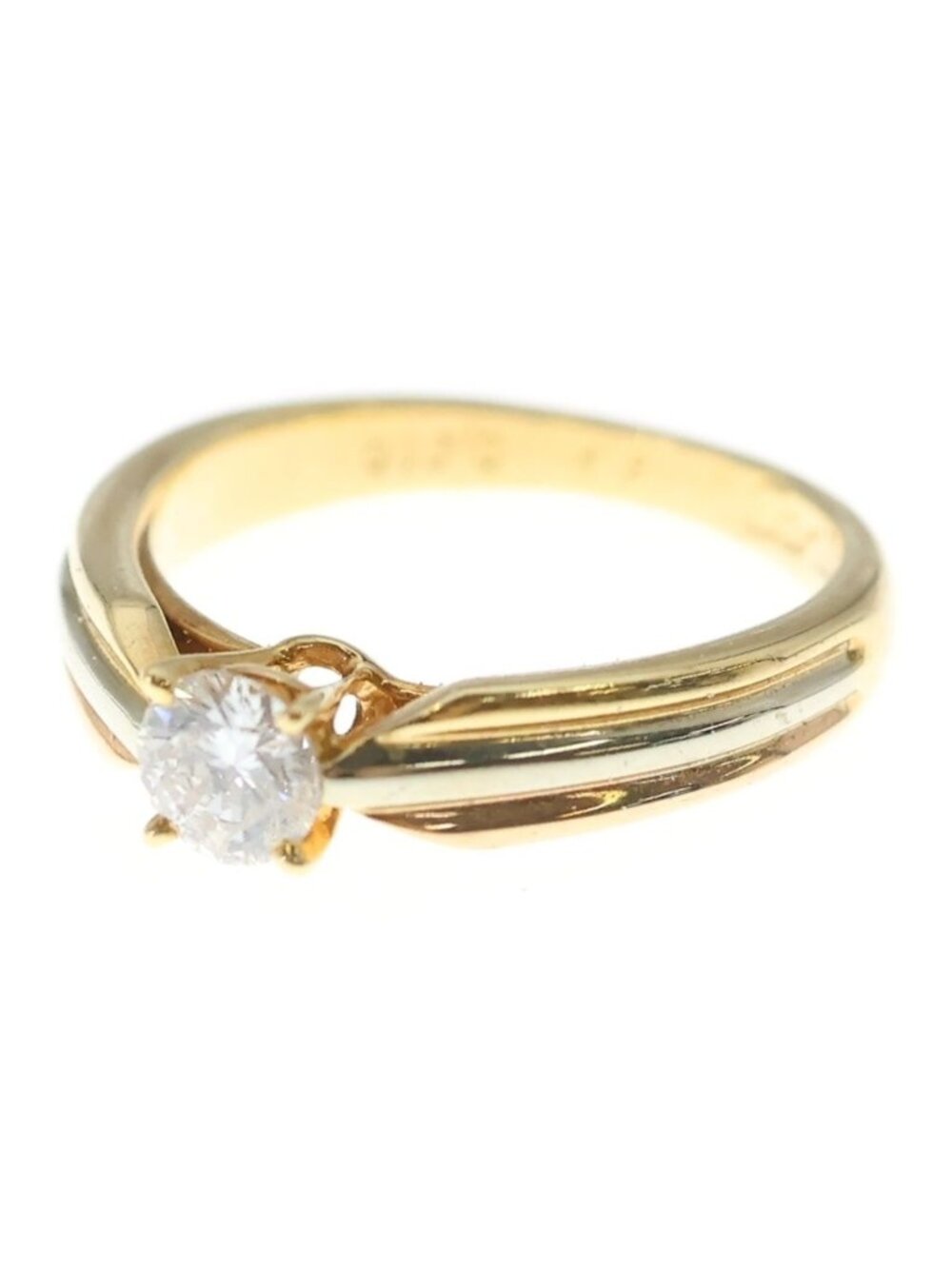 Cartier Trinity Solitaire Diamond Ring Pink Gold White